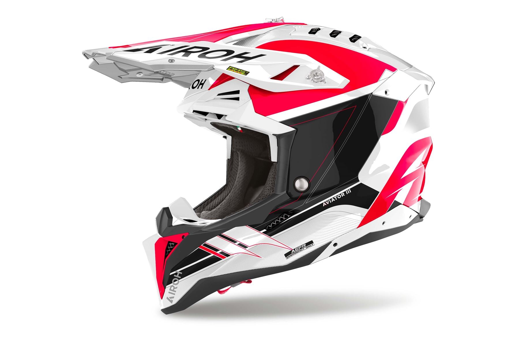Airoh Helmet 2024 Aviator 3 Saber Red Gloss HPC Carbon
